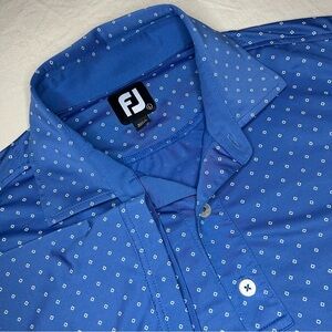 FootJoy Men’s Blue Geometric Golf Polo Size L